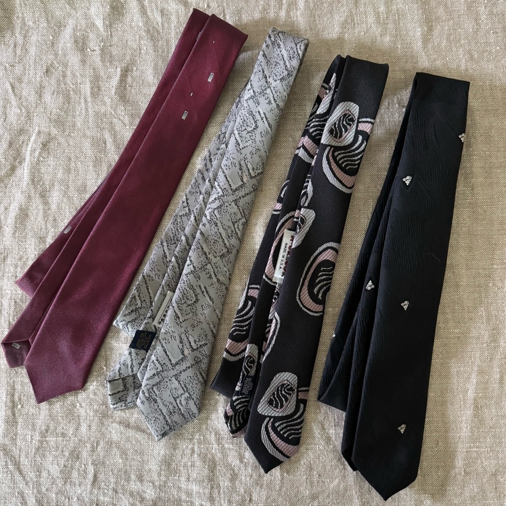 vintage skinny ties McGregor Wembley retro sharkskin